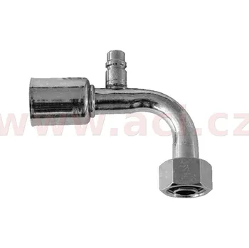 fitinka ocelová namačkávací s krytkou o-kroužek samice s HP portem 90° 1/2"pro hadice G8 (10 mm) závit UNF 3/4"