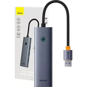 Notebook Baseus UltraJoy Rozbočovač 4v1 USB-A do 4xUSB 3.0 šedá (B0005280A813-02)
