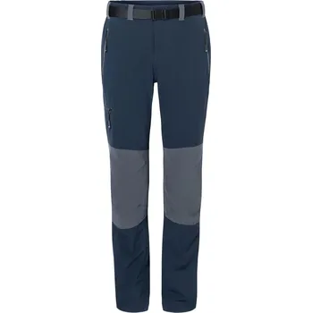 Pánské kalhoty James & Nicholson Pánské trekingové kalhoty - L navy/carbon