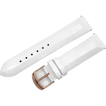 Řemínek na hodinky Kožený řemínek Vostok Undine bílý UND04