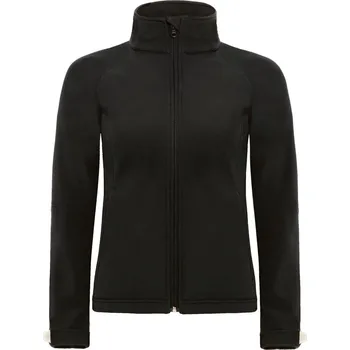 Dámská bunda B&C Collection Dámská 3-vrstvá softshellová bunda s kapucí - XS black