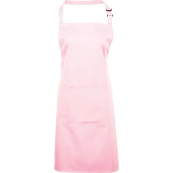 Pracovní zástěra Premier Zástěra s laclem a kapsou na břiše "Colours" - onesize pink