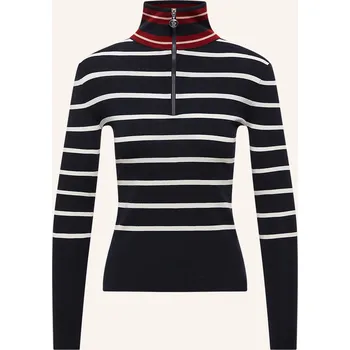 Dámský svetr Moncler Dámský Svetr S Rolákem, tmavě modrá / bílá / tmavě...