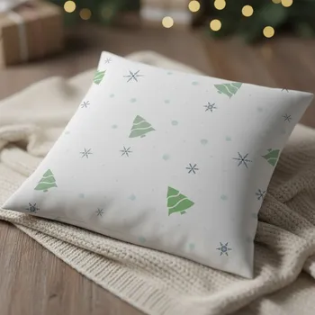 Povlak na dekorativní polštářek Povlak na polštář Vánoční - Bílé Vánoce - 40x40
