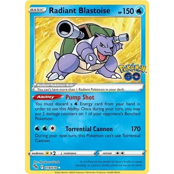 Sběratelská karetní hra Radiant Blastoise 018/078 - Pokémon GO