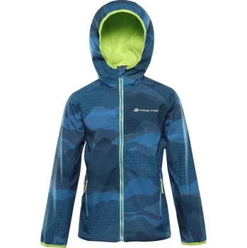 Chlapecká bunda bunda dětská ALPINE PRO EZORO softshellová s membránou modrá Varianta: 92-98