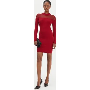 Dámské šaty Guess Úpletové šaty W6RK98 Z2YJ2 Červená Slim Fit XL