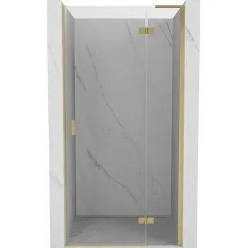Sprchové dveře Sprchové dveře Mexen Mist-H L s pravými panty 80 cm, průhledné, kartáčované zlato - 8A5L-080-000-55-00-P