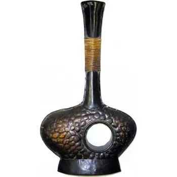 Váza Kovová váza s rustikálním dekorem 57 cm M0540-437