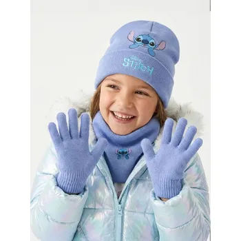 Čepice Sinsay - Sada: Čepice, nákrčník a rukavice Stitch - modrá - 016FU-05X - 016FU-05X-S
