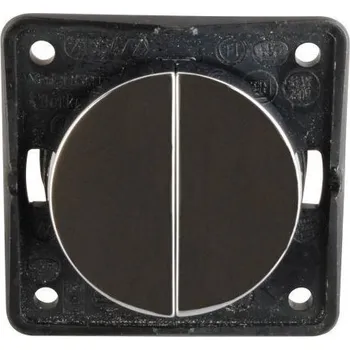 Příslušenství ke karavanu Dvojitý kolébkový vypínač Berker Integro barva chrom