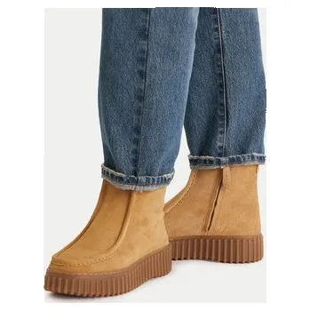 Dámské kozačky Clarks Polokozačky Torhill Cozy 26182911 Hnědá 39_5