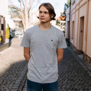 Pánské tričko Unisex tričko Vagus Pecny - šedé Velikost: M