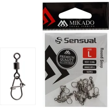 10ks Karabina Mikado Round Snap S Obratlíkem Vel. XL