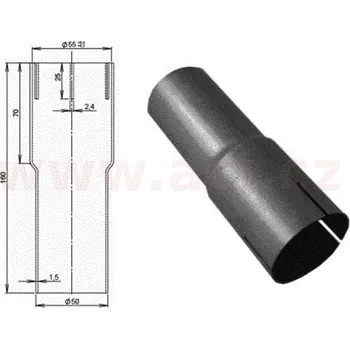 univerzální trubková přechodka průměrů 50-55 mm TYLL, tloušťka 1,5 mm