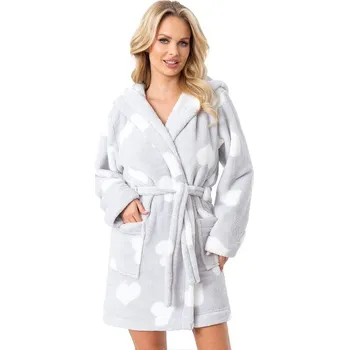 Dámský župan Hřejivý župan Kristina se srdíčky M/L