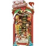 ROBOTIME Rolife DIY 3D Zarážka na knihy: Vánoční ulička s LED osvětlením 289 dílků