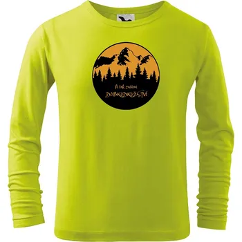 Dětská móda DOBRÝ TRIKO Dětské bavlněné triko Dobrodružství Velikost: 134/8 let, Barva: Limetková