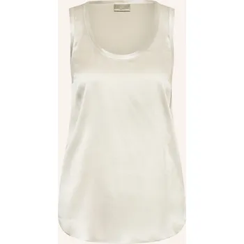 Brunello Cucinelli Dámský Hedvábný Top, stříbrná, 40