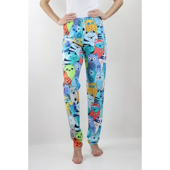 Dámské noční prádlo Dámské prodloužené pyžamové kalhoty Big cats velikost: XL, délka: "36"