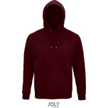 SOL's Collection Unisex raglánová mikina s kapucí z bio bavlny - XXL burgundy