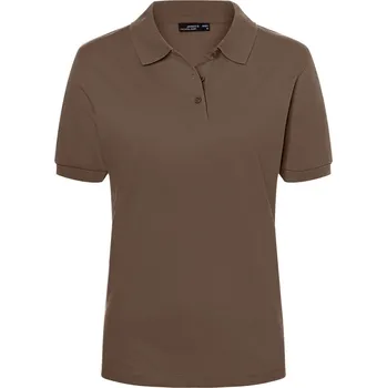 James & Nicholson Dámské piqué polo - M brown