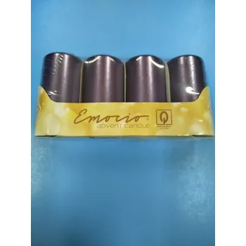 Svíčka SVÍČKA EMOCIO VÁLEC METALICKÁ, FIALOVÁ, 40 x 80 mm