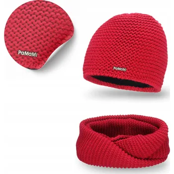 Čepice Sada PaMaMi, čepice a nákrčník - Červená
