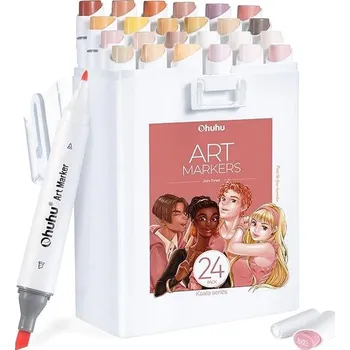 OHUHU oboustranné Fine Slim Broad 24 ks pleťové + blender