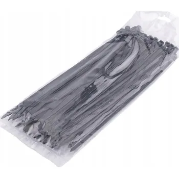Stahovací páska Nylonové STAHOVACÍ PÁSKY pásky ČERNÉ 4,8x250mm 100 ks