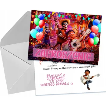 Pozvánka POZVÁNKY PRO DĚTI DĚTSKÉ NAROZENINOVÉ COCO + OBÁLKA