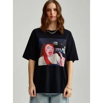 Dámské tričko Tričko s potiskem Ice Spice - XL - House - černá - 683EH-99X