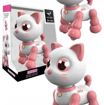 Figurka Interaktivní Robot Kočka Mechanická Chodící a Opakující Zvuky