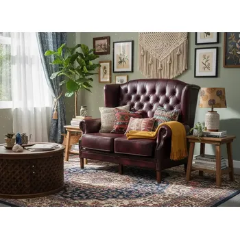 Pohovka Askont Chesterfield Harold 2M: Kožená pohovka