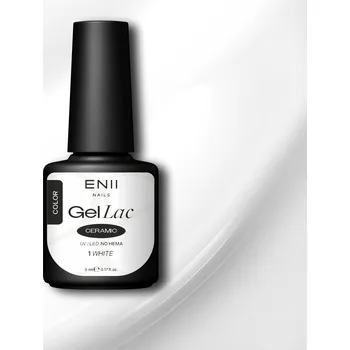 Lak na nehty ENII NAILS Gel lak Ceramic 01 White - gelový lak bez HEMA, 5 ml