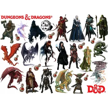 Odstranitelné tetování DĚTSKÉ TETOVÁNÍ DOČASNÉ DUNGEONS & DRAGONS