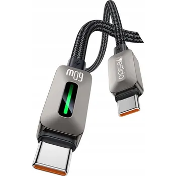 Datový kabel Kabel Yesido USB-C - USB-C 1 m černý