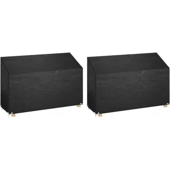 Krycí plachta Obal na zahradní lavici z PE, UV odolný, 190x70x70/88 cm, černý