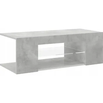 Televizní stolek TV stolek s RGB LED osvětlením, šedá betonu, 90x39x30 cm