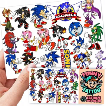 Odstranitelné tetování Filmová a herní nálepka na tetování Dětské vodní tetování Omyvatelné k narozeninám Dárek Dočasný dárek pro děti Originální opakovaně použitelné Spousta Vzorů