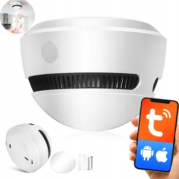 IP kamera Hlásič kouře S08 s Wi-Fi, zvukový alarm, TUYA Wi-Fi připojení + Baterie