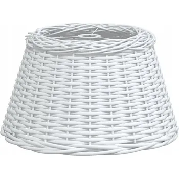 Stínidlo Stínidlo na lampu pro závěsnou lampu z proutí a železa, bílé, 50x30 cm