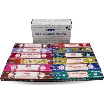 Vonná tyčinka Shrinivas Satya Vonné tyčinky BOX 2 MIX vůní, 12 x 15 g