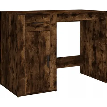 Psací stůl "Elegance" se zásuvkou a skříňkou, kouřový dub, 100x49x75 cm