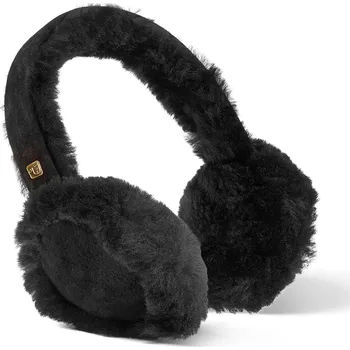 Klapky na uši Kožešinové klapky na uši Fellhof LEDER Barva: černá