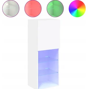 Televizní stolek TV stolek LED 40,5x30x102 cm bílý