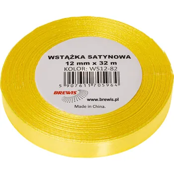 Stuha Atlasová stuha 12 mm žlutá - 82