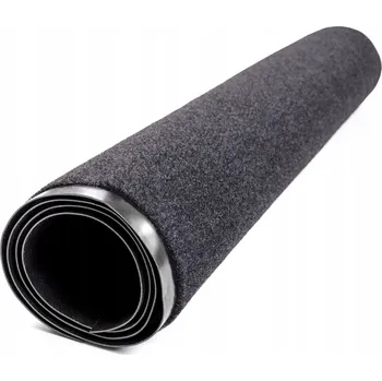 Rohožka HLADKÁ ŠEDÁ GUMOVÁ ROHOŽKA KE DVEŘÍM PROSTISKLUZOVÁ PODLOŽKA MĚKKÁ 120 x 80 CM