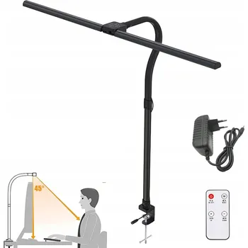 Lampička LED lampička na stůl černá nastavitelná 3 barvy světla kancelářská