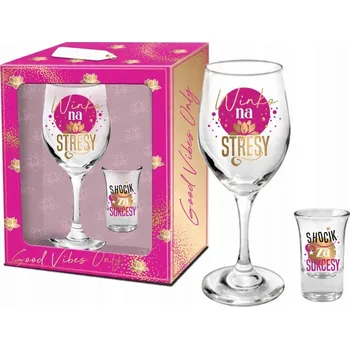 Sklenice Skleničky na bílé víno, sklenice na vodku BGtech bezbarvé, růžové 220ml 2 ks